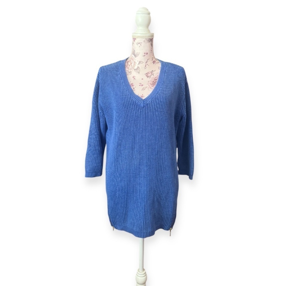 Tyler Boe Cotton Knitted V - Neck Sweater